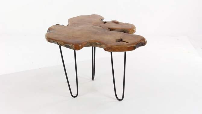 Contemporary Wood Coffee Table Brown - Olivia &#38; May, 2 of 13, play video