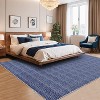Acekool 5x7 Washable Area Rug, Modern Farmhouse Geometric, Non-Slip, Soft Low Pile, Easy Care Neutral Carpet for Living Room, Bedroom,  Light Brown - 3 of 4