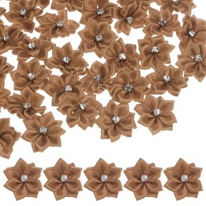 Unique Bargains Artificial Satin Rhinestone Mini Fabric Ribbons 1.2 Inch 150 Pcs - 1 of 4