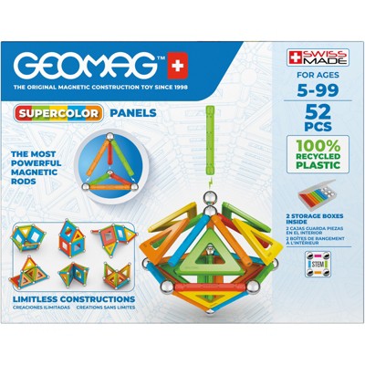 Geomag Supercolor Recycled, 52 Pieces