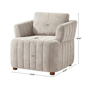 VANOMi Tufted Upholstered Accent Chair - 1 of 4
