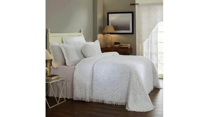 Wedding Ring Collection 100% Cotton Tufted Unique Luxurious Bedspread & Sham Set - Better Trends, 2 of 7, play video