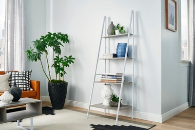 Book Shelf Ladder Shelf Mixed Material Taupe - ClosetMaid