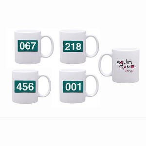 Squid Game Netflix Player Mug Set Includes 4 - 1 of 4