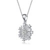 Elegant flower-shped cubic zirconia pendant neckalce, perfect for adding a touch of sophistication and timeless beauty to any outfit - 3 of 3