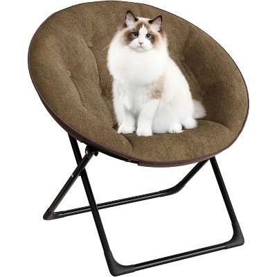 Comfy Oversized Saucer Chair - Plush Reading Lounger for Adults, Sturdy XL Frame, Foldable Accent Chair for Bedroom, Living Room & Dorm