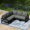 WestinTrends Montara 5-Piece Outdoor Patio Corner Sectional Sofa Conversation Set - 2 of 4