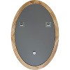 Chloe Lighting Reflection Contemporary Maple Wood Finish Oval Framed Wall Mirror 34" Height - 2 of 4