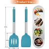 2 Pieces Silicone Spatula Sets, Non Stick Cooking Utensils,Slotted Kitchen Turners,Blue - 2 of 4