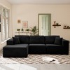 Spassway 104" Corduroy Sectional Sofas for Living Room Free Combination Modular Sectional Couches with L-Shape Chaise Cloud Couch with Deep Seat - 2 of 4