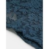 INSPIRE CHIC Women's Tie Front Ruffled Hem Floral Lace Sheer Crop Bolero Shrug - 4 of 4