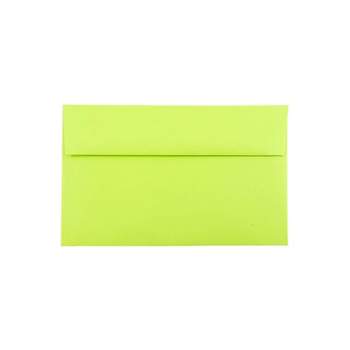 JAM Paper A10 Colored Invitation Envelopes 6 x 9.5 Ultra Lime Green 20835