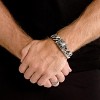 Crucible Men's Cubic Zirconia Eyes Skull Clasp Stainless Steel Curb Bracelet - 2 of 4