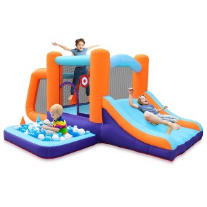 ZACHVO Multifunctional Inflatable Bounce House with Ball Pit, Slide, Games & Blower for Kids Ages 3–12, Outdoor Use - 1 of 4