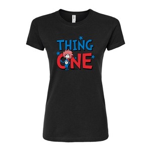 Women's - Dr. Seuss - American Thing One Juniors Fitted Graphic T-Shirt - 1 of 4