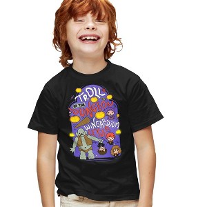 Boys' Harry Potter Troll In The Dungeon Chibis T-Shirt - 1 of 4