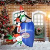 SEVOBAL 6ft Christmas Inflatables Outdoor Decorations North Pole Mailbox with Snowman, Blow-Up Yard Christmas Decor, Blue, 35.5"*43.25"*72.75" - 2 of 4