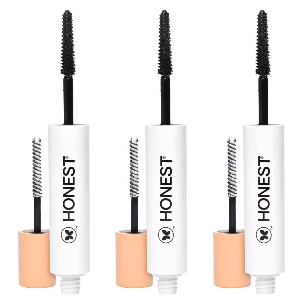 Honest Beauty Extreme Length Mascara & Lash Primer - Travel Size: 0.81 fl oz/3pk, Matte Finish, Paraben-Free Formula