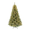 GDFStudio Eleanor 7.5 Foot Cashmere Pine and Mixed Needles Pre Lit LED Hinged Artificial Christmas Tree, Clear Lights - 4 of 4