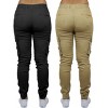 Jump Start Women's Loose  Fit  Cotton Flex Stretch Cargo Jogger Pants-2 Pack - 3 of 3