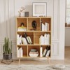 Hyleory 31.5 Inch Decorative Shelving, Bookcase,Storage Shelf 3-Shelf 8-Module with 4 Solid Wood Legs - 2 of 4
