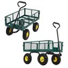 Garden Wagon Cart, Duty Steel Yard Cart with Removable Sides, All Terrain Tires, Utility Wagon for Lawn Farm - 3 of 4