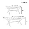Sapphtopaz Outdoor Dining Set for 6 Patio Dining Set with Wood Expandable Dining Table for Lawn, Patio, Garden - 3 of 4