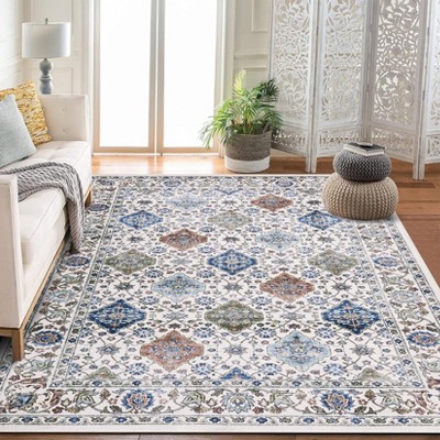 Area Rugs Living Large Room Rug 10x13, Non Slip Machine Washable Oriental Rugs, Low Pile Ultra-Thin Soft Carpet for Living Room Bedroom Dining Room
