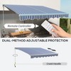 PAGED Retractable Awning Aluminum Frame for Door Entrance Adjustable Protection with Manual Crank Handle for Deck, Yard - 4 of 4