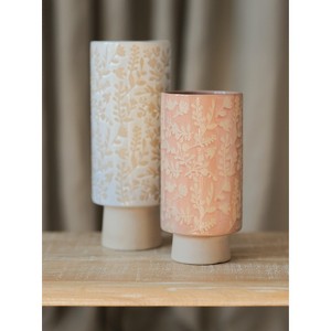 Shiraleah White Decorative Floral Alameda Tall Vase - 1 of 4