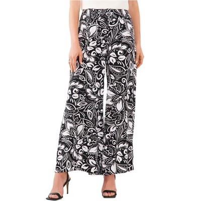 Vince Camuto Womens Smocked Waist Casual Trouser Pants