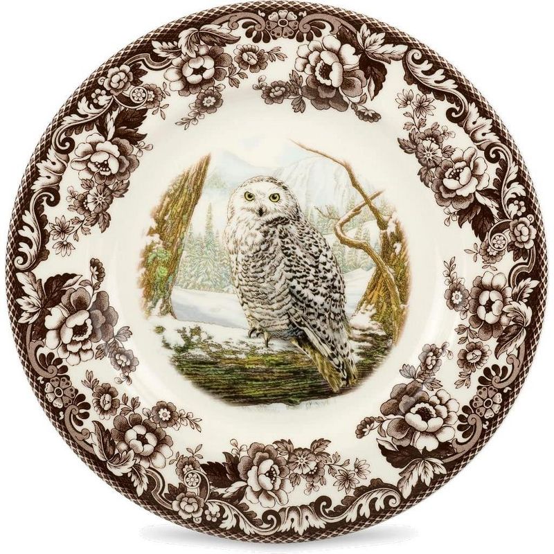 Spode Woodland 10.5” Dinner Plate, Perfect for Thanksgiving and Other Special Occasions, Made in England, Bird Motifs, 1 of 3
