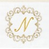 Linum Home Textiles 100% Turkish Cotton MONICA Gold Thread 2PC Embellished Hand Towel Set - 3 of 3