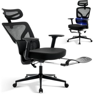 Ergonomic Office Desk Chair - High-Back Mesh Chair with Adjustable Lumbar, 3D Armrests, Headrest | Rolling Swivel for Home, Office, Gaming - 1 of 4