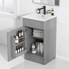 Mshliw 18 Inch Bathroom Vanity with Sink, Compact Freestanding Cabinet with Soft Close Door and Adjustable Shelf, Ceramic Top - 2 of 4