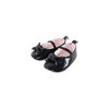 Hudson Baby Infant Girl Cotton Bodysuit, Pant and Shoe Set, Pink Black Necklace - 3 of 4