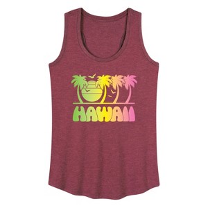 Women's - Instant Message - Vintage Hawaii Blend Graphic Racerback Tank - 1 of 4