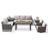 Belord 7PCS Outdoor Sectional Patio Furniture Set, All Weather Conversation with Swivel Patio Chair, Storage Box, L-Shape Sectional Sofa, Coffee Table - 3 of 4