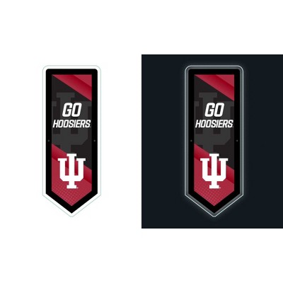 Evergreen Ultra-Thin Glazelight LED Wall Decor, Pennant, University of Indiana- 9 x 23 Inches Made In USA