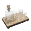 DOMETOUR Set of 6 Bar Set with Mango Wood Stand Great for Weddings, Anniversaries, Holiday Dinners - 4 of 4