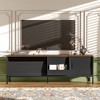 KWPZQEB TV Stand for 75 Inch TV, Entertainment Center with Storage Cabinets and Sliding Doors, Modern Media TV Console Table for Living Room - 2 of 4