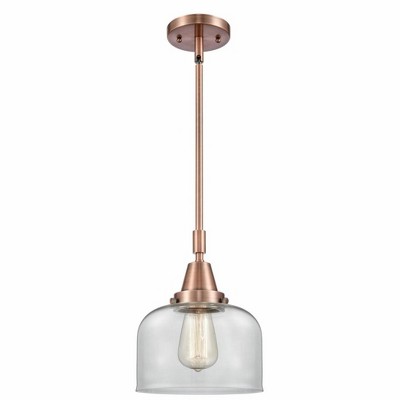 Bell - 1 Light Stem Hung Mini Pendant In Industrial Style-11.13 Inches Tall and 8 Inches Wide