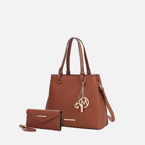 MKF Collection Kearny Vegan Leather Women’s Tote Bag with Wallet by Mia K- 2 pieces - 1 of 4