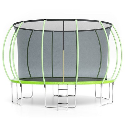14FT Trampoline, Recreational Trampolines with Enclosure Net and Ladder
