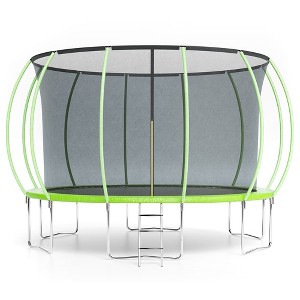 14FT Trampoline, Recreational Trampolines with Enclosure Net and Ladder - 1 of 4