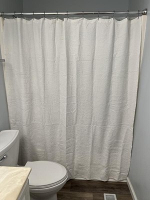 Matelasse Medallion Shower Curtain White - Threshold™ : Target