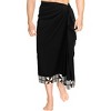 LA LEELA Men's Swimwear Cover Up Summer Pareo Sarong One Size Jade Plain - 3 of 4