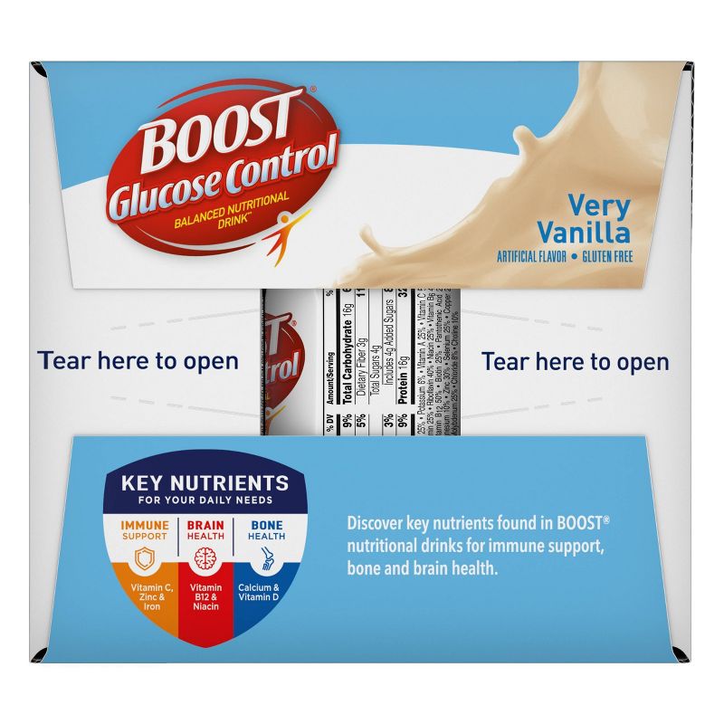 Boost Glucose Control Nutritional Shakes - Very Vanilla - 8 fl oz/12pk, 6 of 7