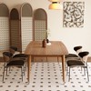 Gaoyangjiaju 62.9 inch Mid Century Modern solid wood tapered leg dining table, walnut color - 3 of 4