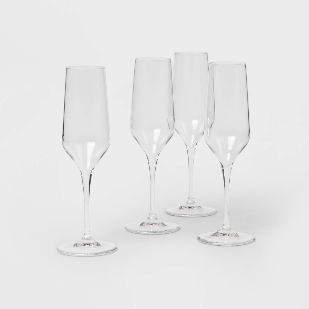 Photos - Glass 8oz 4pk  Atherton Champagne es - Threshold™